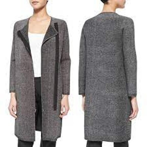 Theory Lioralee Prosecco Cardigan Jacket Zip Up Longline Knit Women Small - Picture 1 of 13